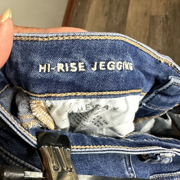 American Eagle Jeans Womens Size 6 Long Blue Hi-Rise Jegging - Picture 8 of 9